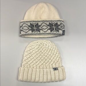 Varma & Oakley Cream and Cream & Gray Beanie Set / OS preowned